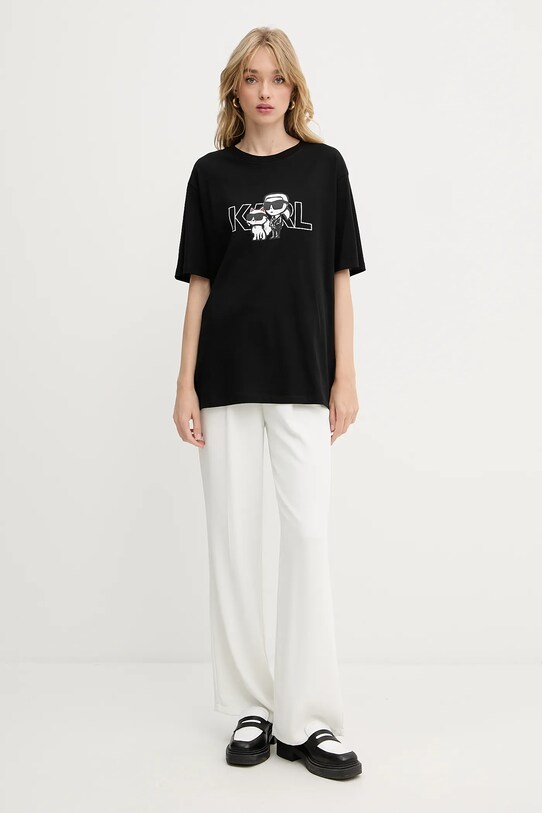 Karl Lagerfeld tricou din bumbac A3W17084 negru AA00