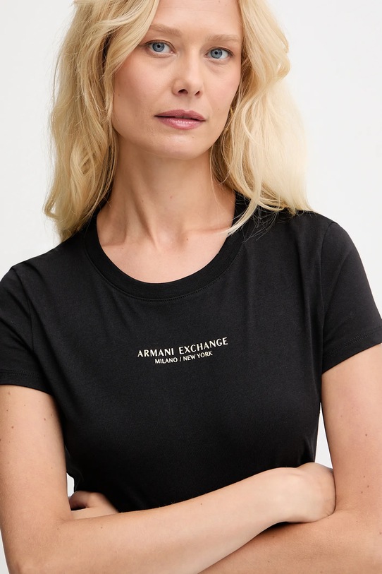 Хлопковая футболка Armani Exchange чёрный XW001455.AF10356.NOS