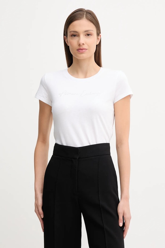 Armani Exchange t-shirt bawełniany bawełna biały XW001457.AF10356.NOS