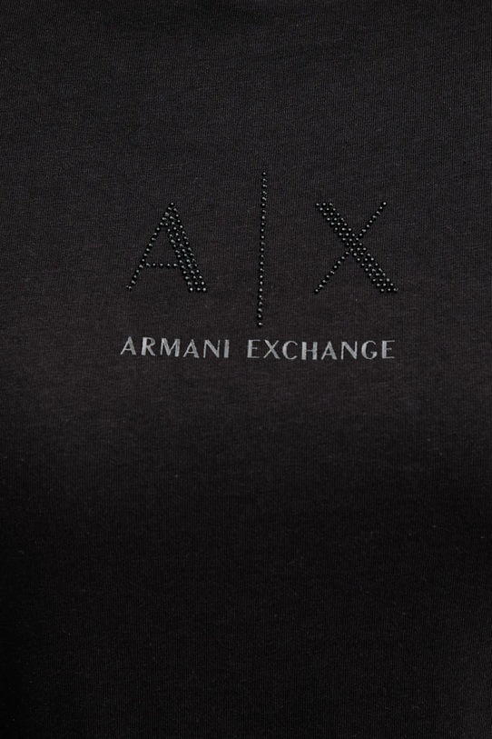 Бавовняна футболка Armani Exchange чорний XW001459.AF10356.NOS