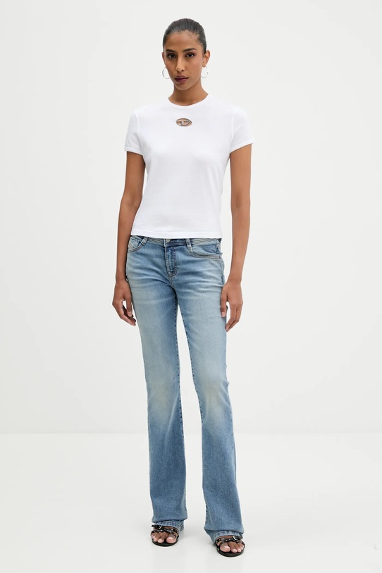 Diesel tricou din bumbac T-UNCUTIE-LONG-OD-Q1 A16839.0CLBR alb AA00