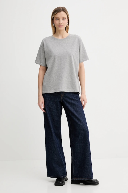 Bavlněné tričko American Vintage FIZ02A šedá AA00