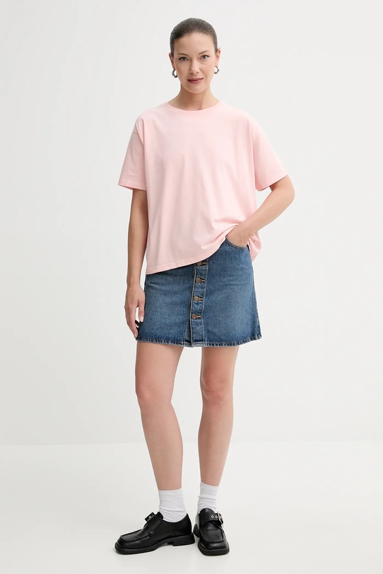 American Vintage tricou din bumbac FIZ02A roz AA00