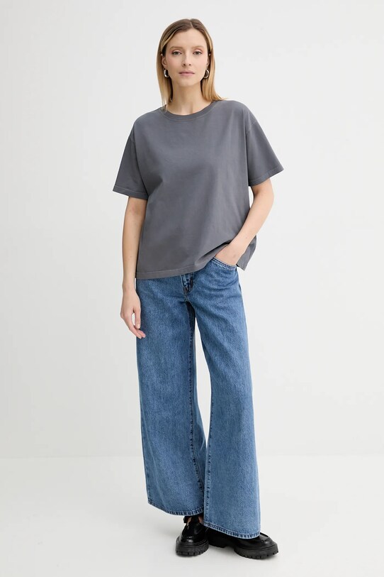 Βαμβακερό μπλουζάκι American Vintage FIZ02A γκρί AA00