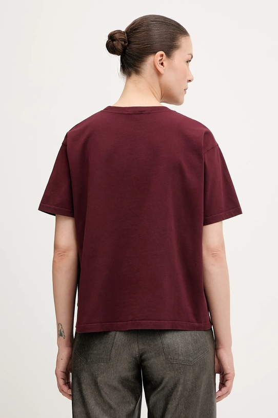 Одежда Хлопковая футболка American Vintage FIZ02A бордо