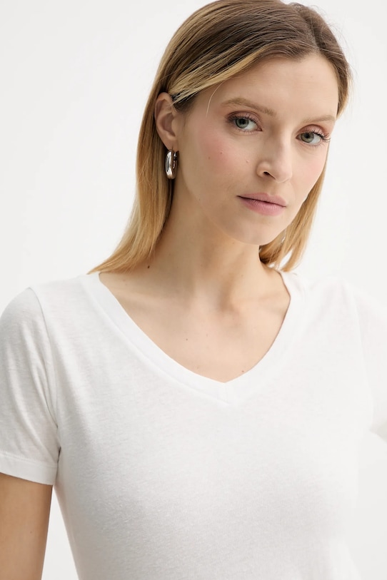 Bavlněné tričko American Vintage bílá GAMI02D