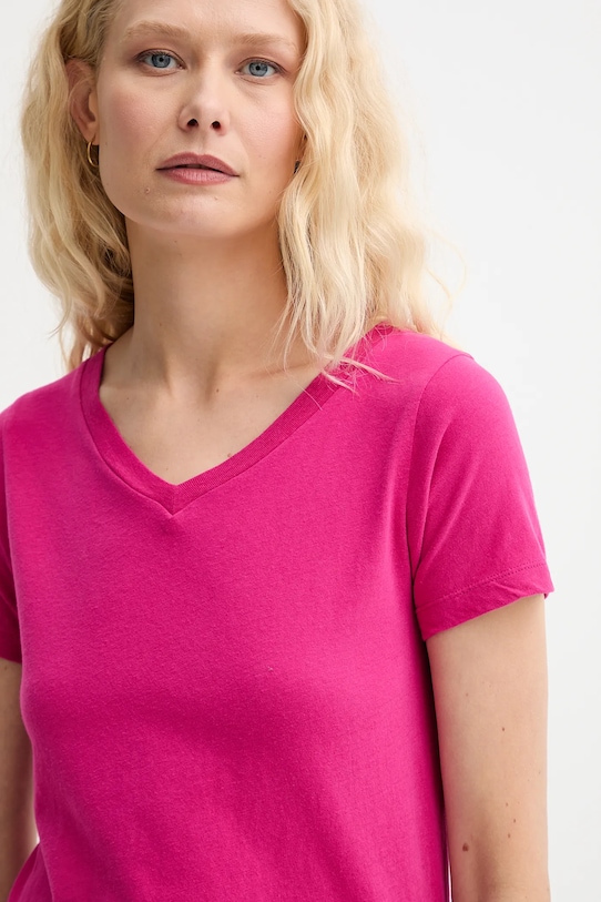 American Vintage tricou din bumbac roz GAMI02D