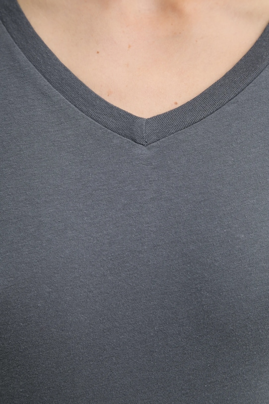 Bavlněné tričko American Vintage GAMI02D šedá