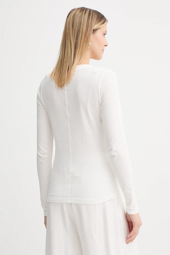 Odzież American Vintage longsleeve bawełniany GAMI02E biały