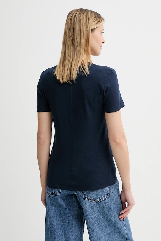 Odzież American Vintage t-shirt bawełniany SON28G granatowy