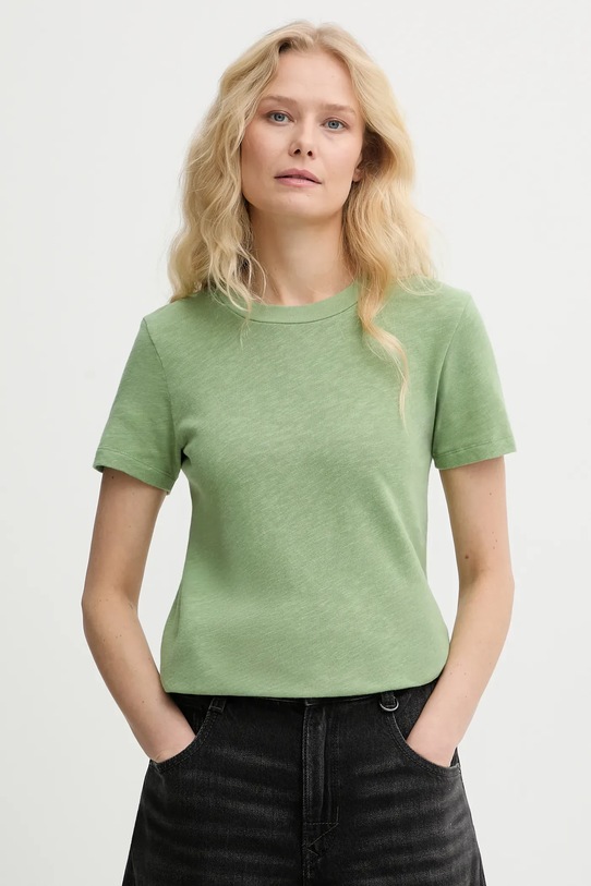 American Vintage t-shirt bawełniany bawełna zielony SON28G