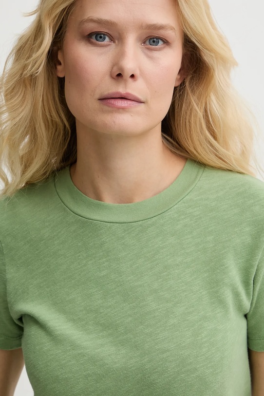 American Vintage t-shirt bawełniany zielony SON28G