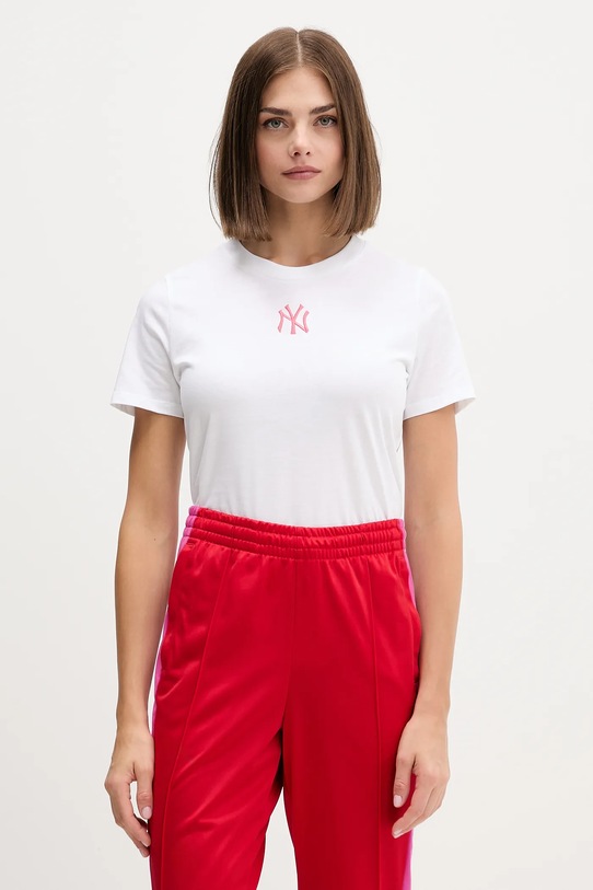 New Era tricou din bumbac imprimeu alb 60684403
