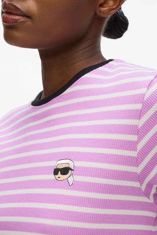 Îmbrăcăminte Karl Lagerfeld tricou IKON A4W17060 roz
