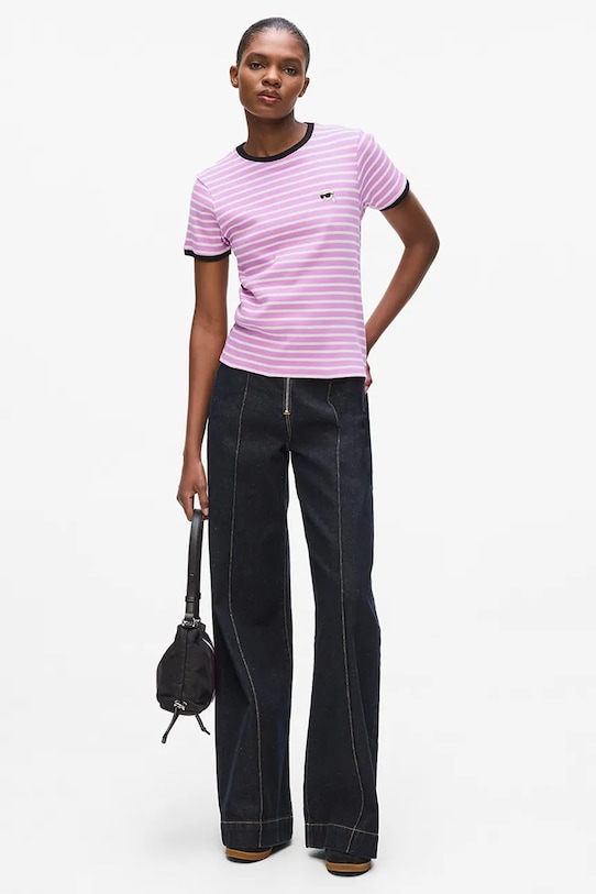 Karl Lagerfeld tricou IKON roz A4W17060