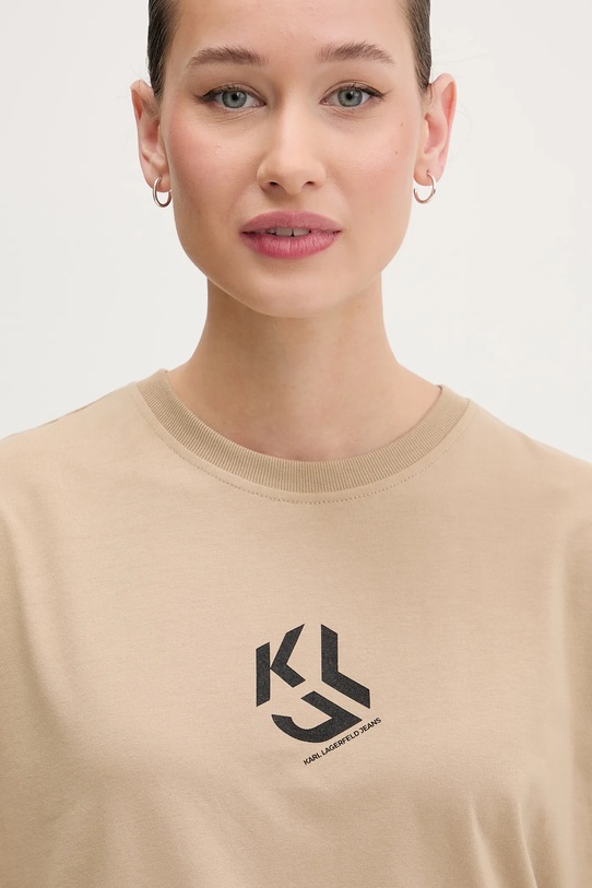 Karl Lagerfeld Jeans t-shirt beżowy B1W17086