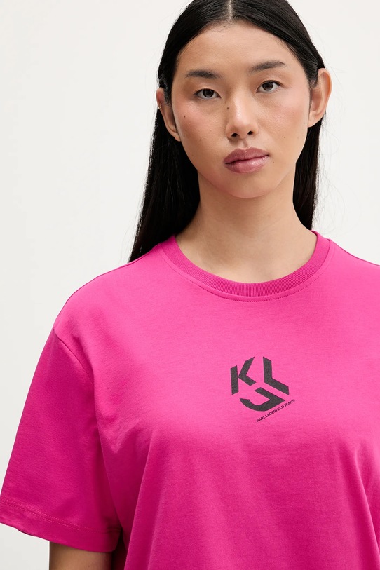 Karl Lagerfeld Jeans t-shirt różowy B1W17086
