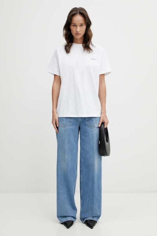 Coperni t-shirt bawełniany Boxy COPJS03F5036 biały