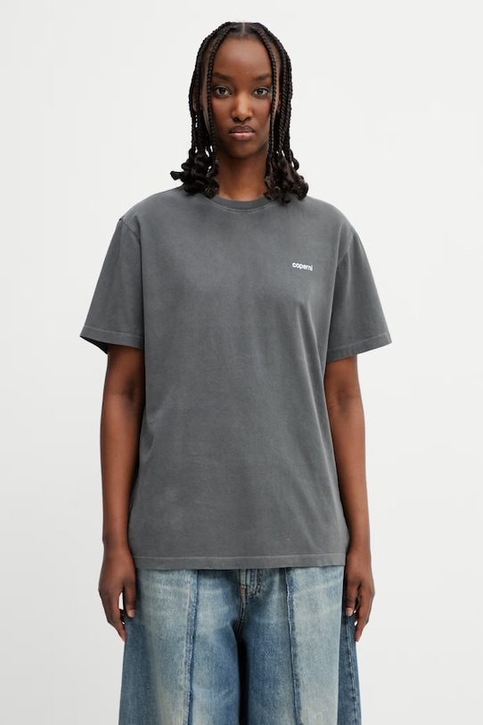Coperni Boxy T-shirt bawełniany damski szary COPJS03F5036