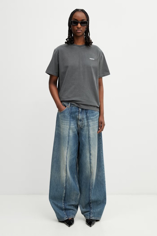 Coperni Boxy Women's cotton t-shirt COPJS03F5036 gray