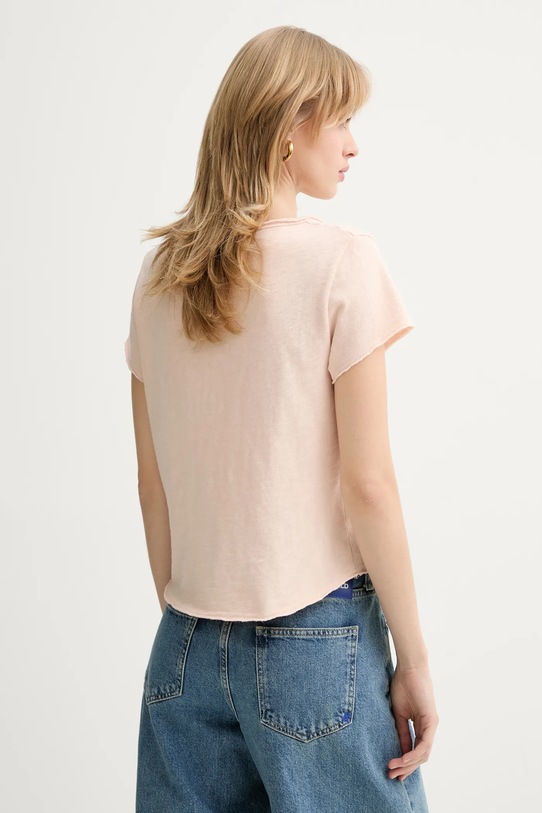 Odzież American Vintage t-shirt bawełniany SON02AG beżowy