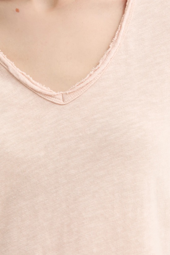 American Vintage t-shirt bawełniany beżowy SON02AG