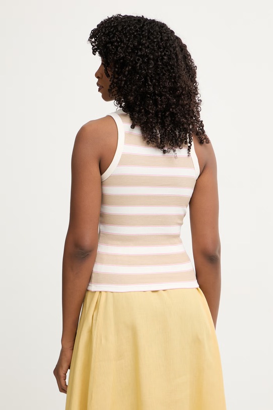 Odzież MC2 Saint Barth top damski bawełniany z elastanem AAD001 beżowy