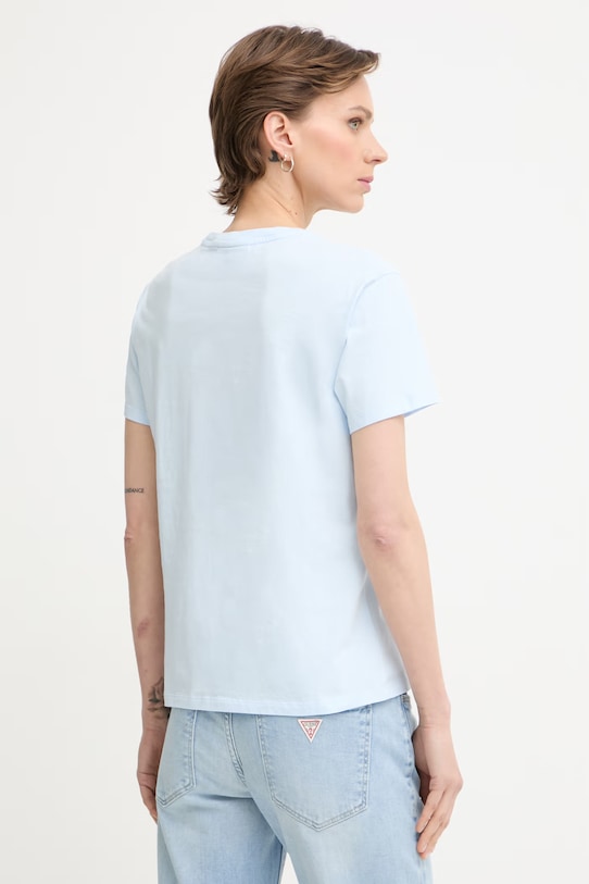 Одяг MC2 Saint Barth футболка жіноча бавовняна EMI0001. блакитний