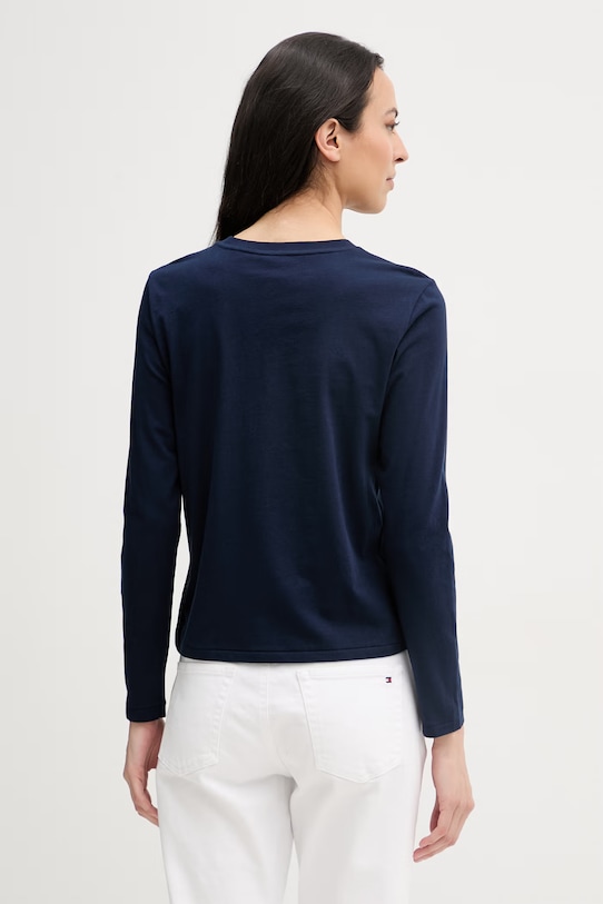 Oblečení Polo Ralph Lauren tričko s dlouhým rukávem dámské bavlněné 211B14604 námořnická modř