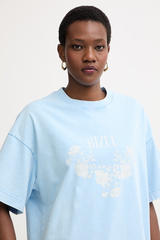 BIZUU T-shirt dziecięcy bawełniany PAPLYS niebieski PAPLYS.BLEKITNY