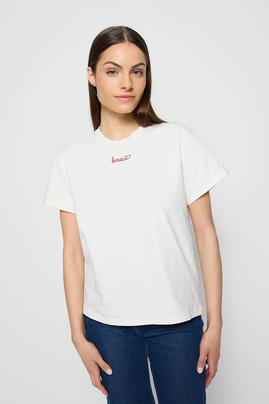 BIZUU tričko dámske bavlnené SEYA béžová SEYA.KREMOWY