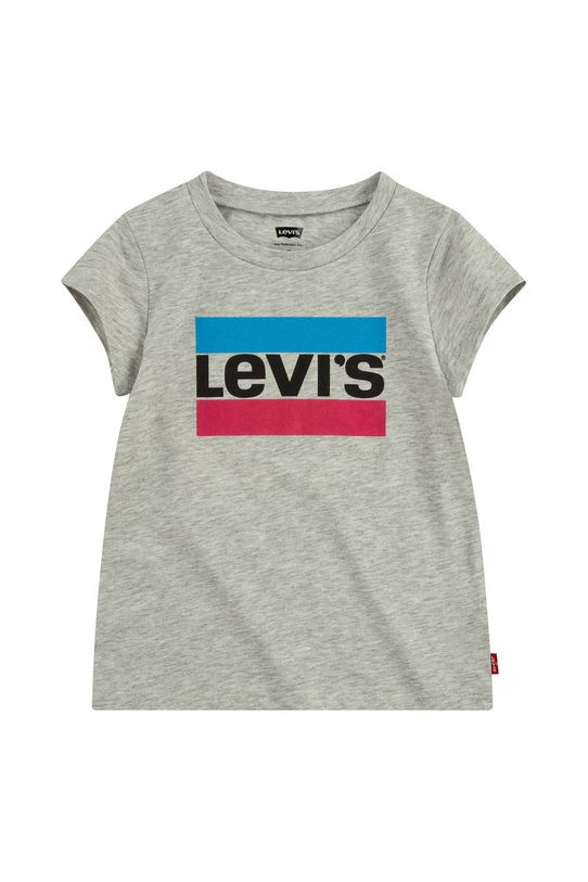 Levi's T-shirt dziecięcy nadruk szary 3E4900.NOS.G