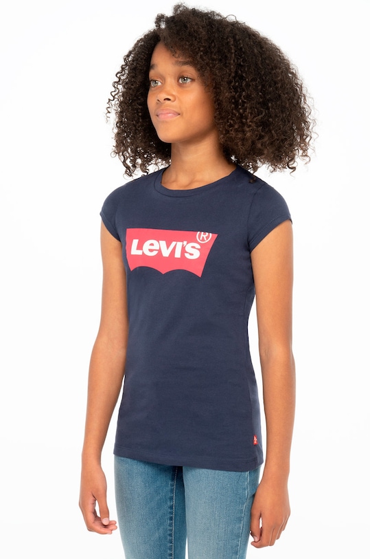 Levi's T-shirt dziecięcy nadruk granatowy 3E4234.NOS.G