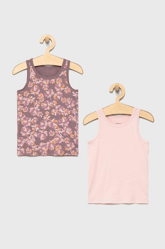 Name it top dziecięcy (2-pack) z elastanem różowy 13199479.Elderberry