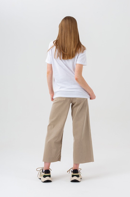 Dziewczynka Hype t-shirt bawełniany dziecięcy ZVLR.197 biały