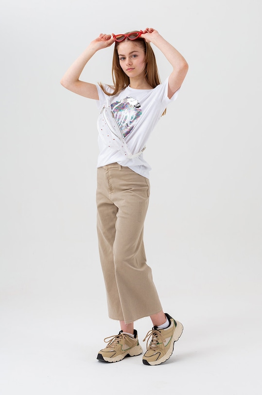 Hype t-shirt bawełniany dziecięcy ZVLR.197 biały