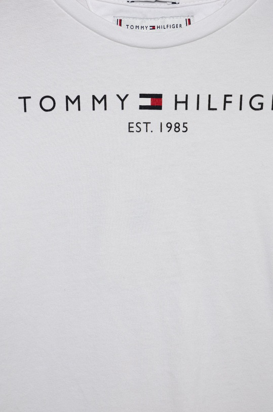 Lány Tommy Hilfiger gyerek pamut póló KG0KG06585.9BYY fehér