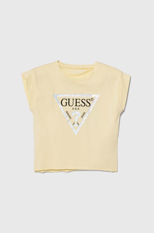 Guess t-shirt dziecięcy z elastanem żółty J81I15.J1311.PPYH