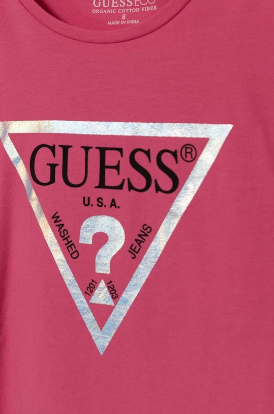 Dziewczynka Guess t-shirt dziecięcy J81I15.J1311.PPYH różowy