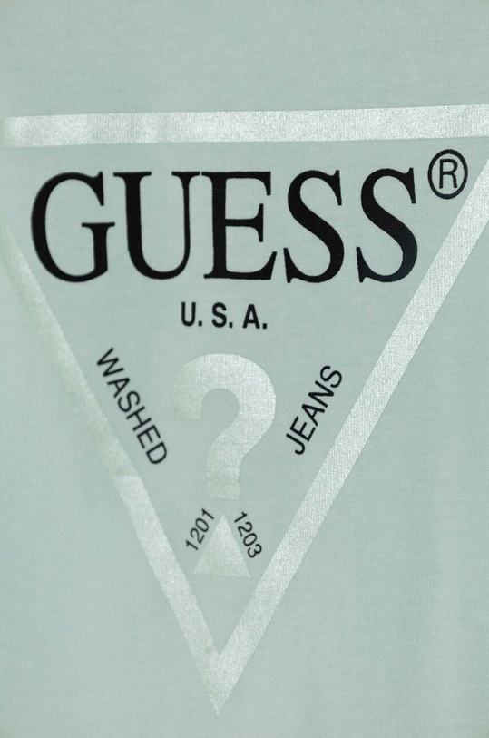 Dziewczynka Guess t-shirt bawełniany K73I56.K8HM0.PPYH turkusowy