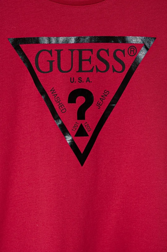 DÍVKA Dětské bavlněné tričko Guess J73I56.K8HM0.9BYH burgundské