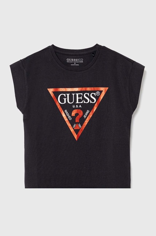Guess maglietta per bambini tessuto elasticizzato nero J81I15.J1311.9BYH