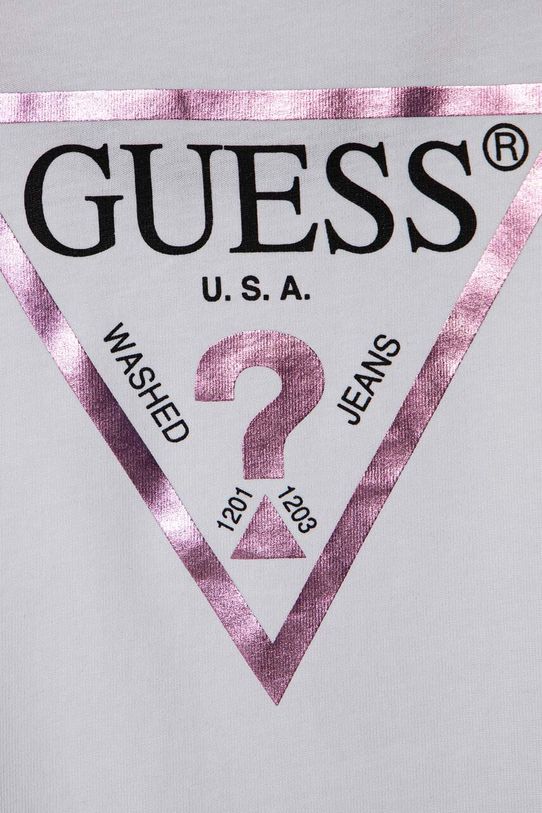 Дівчинка Дитяча бавовняна футболка Guess K73I56.K8HM0.9BYH білий