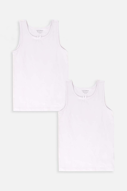 Coccodrillo top bawełniany dziecięcy 2-pack bawełna biały XCX407203BAU