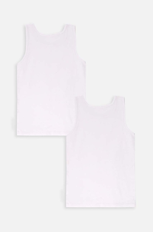 Coccodrillo top bawełniany dziecięcy 2-pack XCX407203BAU biały AA00