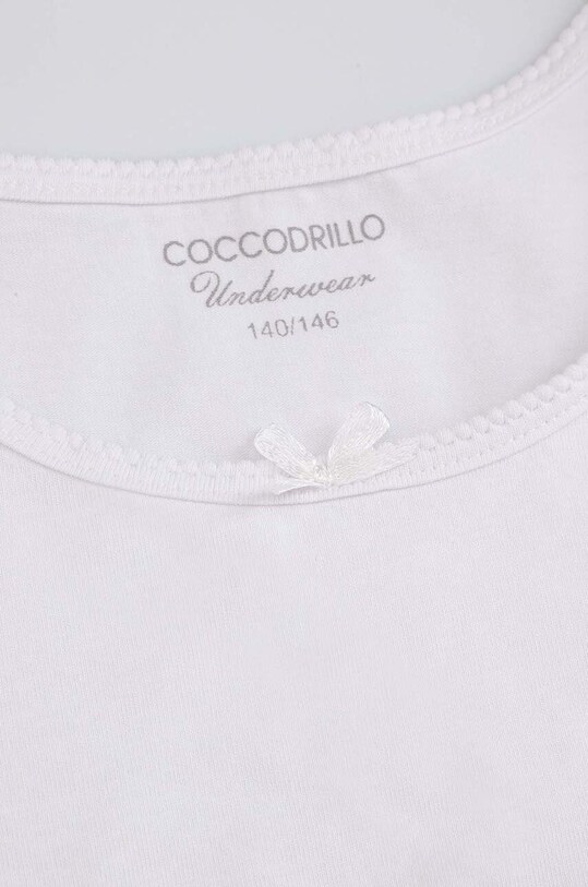 Detský bavlnený top Coccodrillo 2-pak biela XCX407203BAU