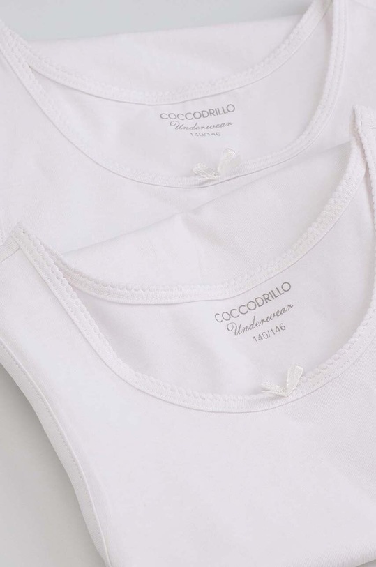 Coccodrillo top bawełniany dziecięcy 2-pack XCX407203BAU biały