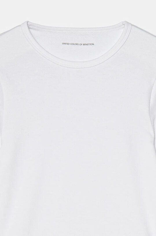 Девочка Детская хлопковая футболка United Colors of Benetton 3FZ10M00D.G.Continuativ белый