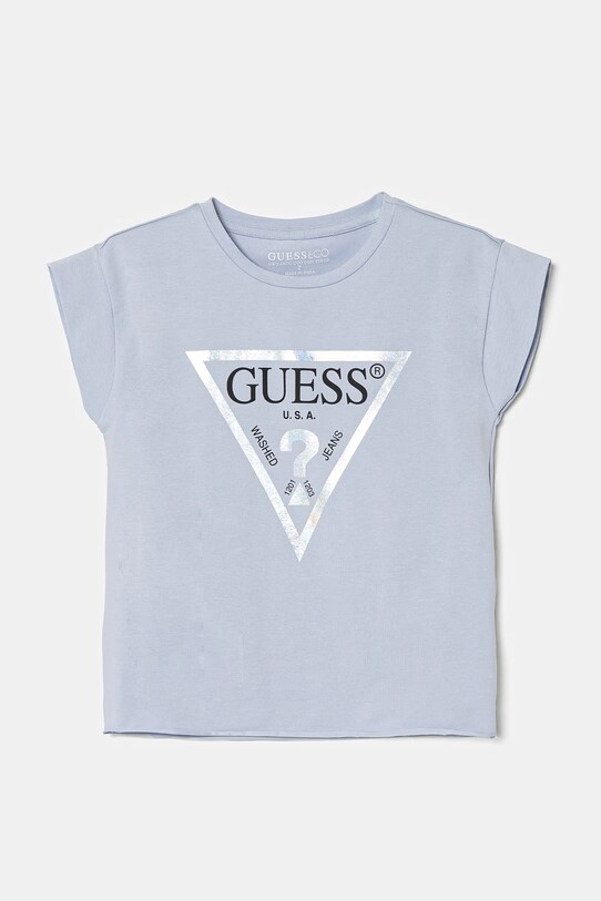 Dječja majica kratkih rukava Guess print plava J81I15.J1311.PPYA