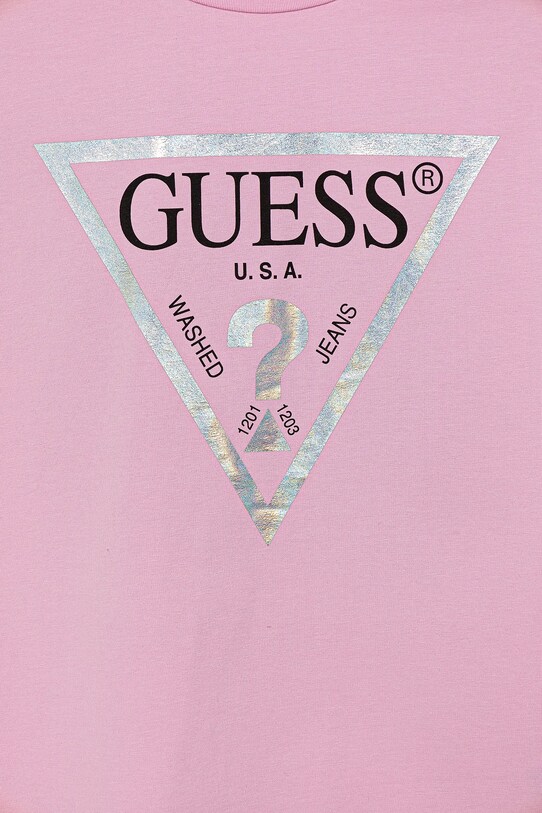 Дівчинка Дитяча футболка Guess J81I15.J1311.PPYA рожевий